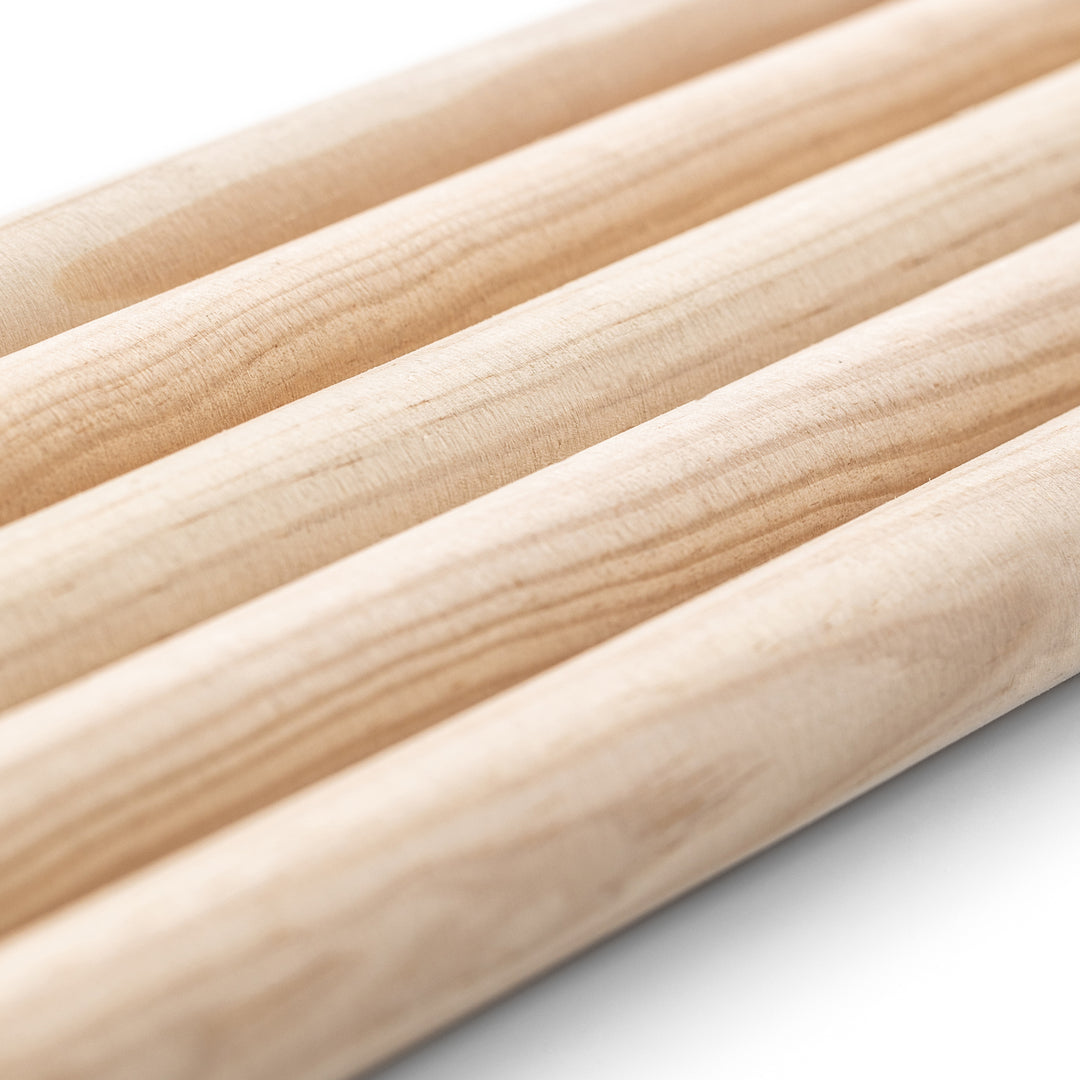 5 Palo de Madera 110 cm x 24 mm diámetro