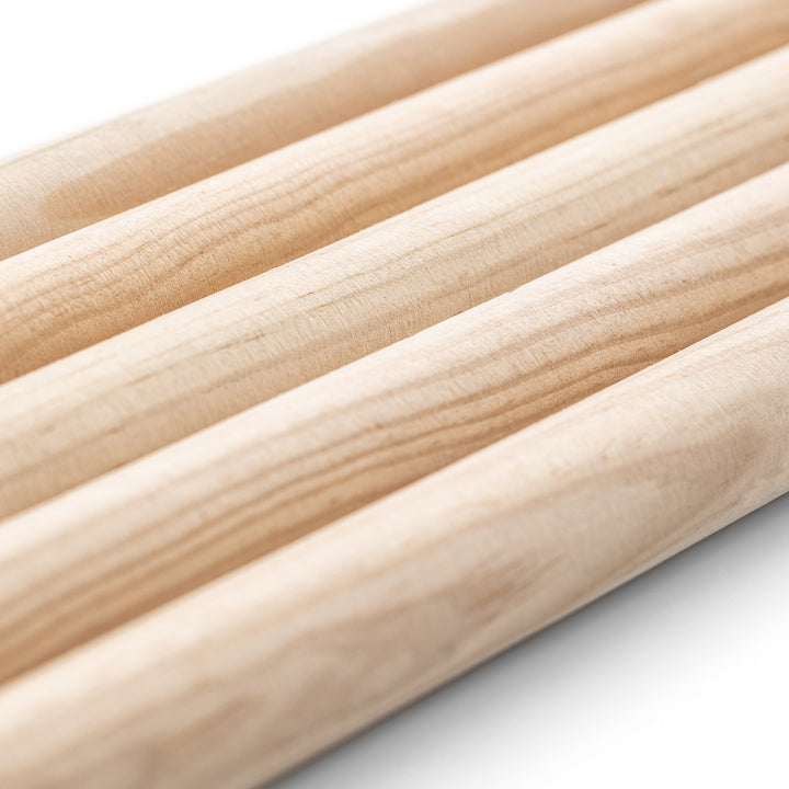 5 Palo de Madera 110 cm x 24 mm diámetro