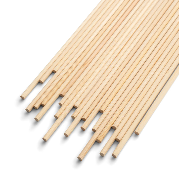 Palos de Madera Redondos 10 mm diámetro
