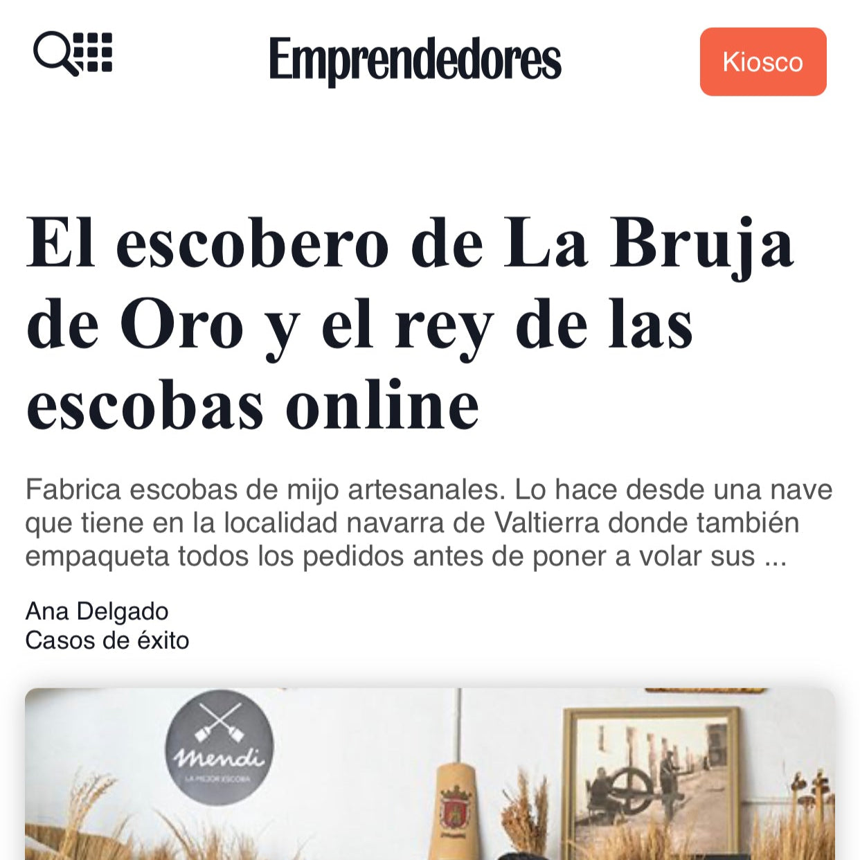 Noticia revista emprendedores Miguel Mendi, el rey de las escobas online