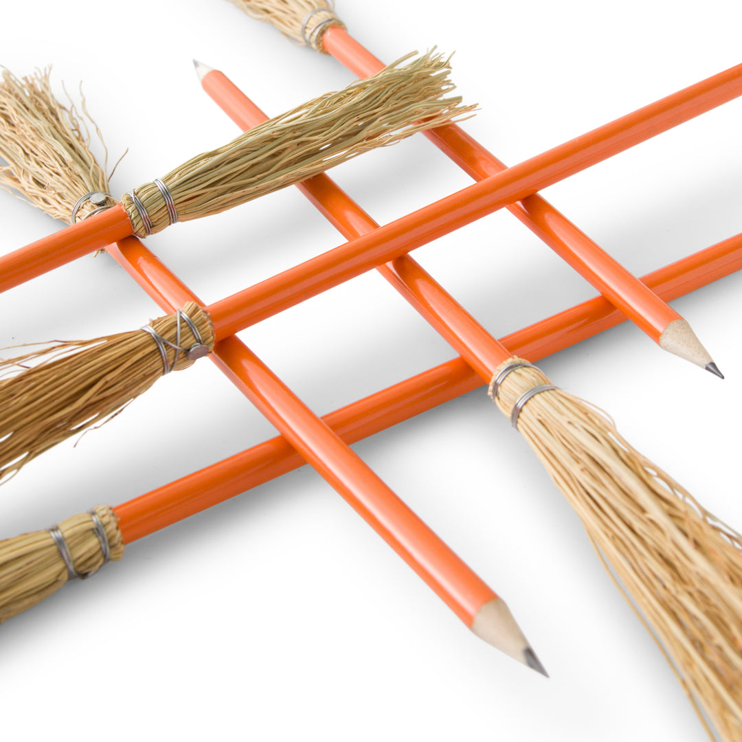 Lápiz con Escobita Decorativa 24 cm – Madera y Mijo Natural