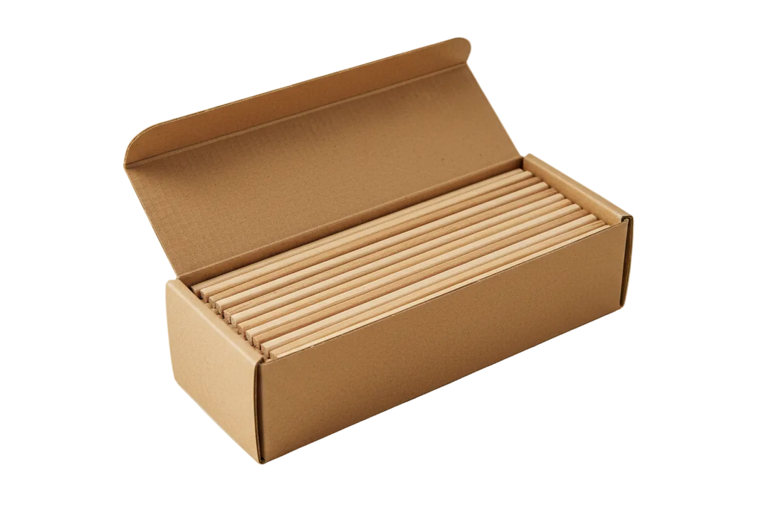 Caja de palitos de madera de Mendi de 15 cm