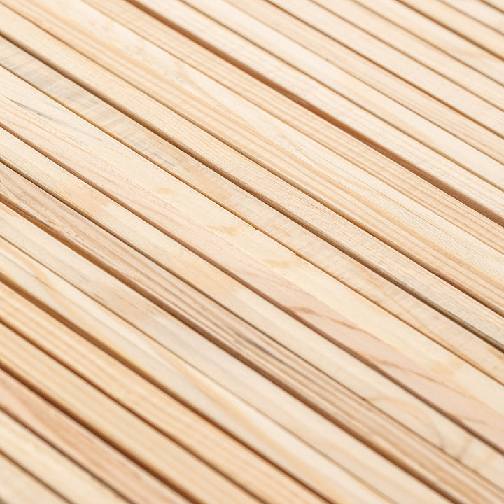 Varilla de madera cuadrada de 8 mm, marca Mendi, cortada a medida de largo.